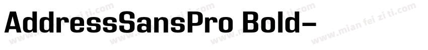 AddressSansPro Bold字体转换